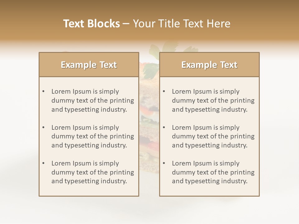 Egg Slices Ham PowerPoint Template