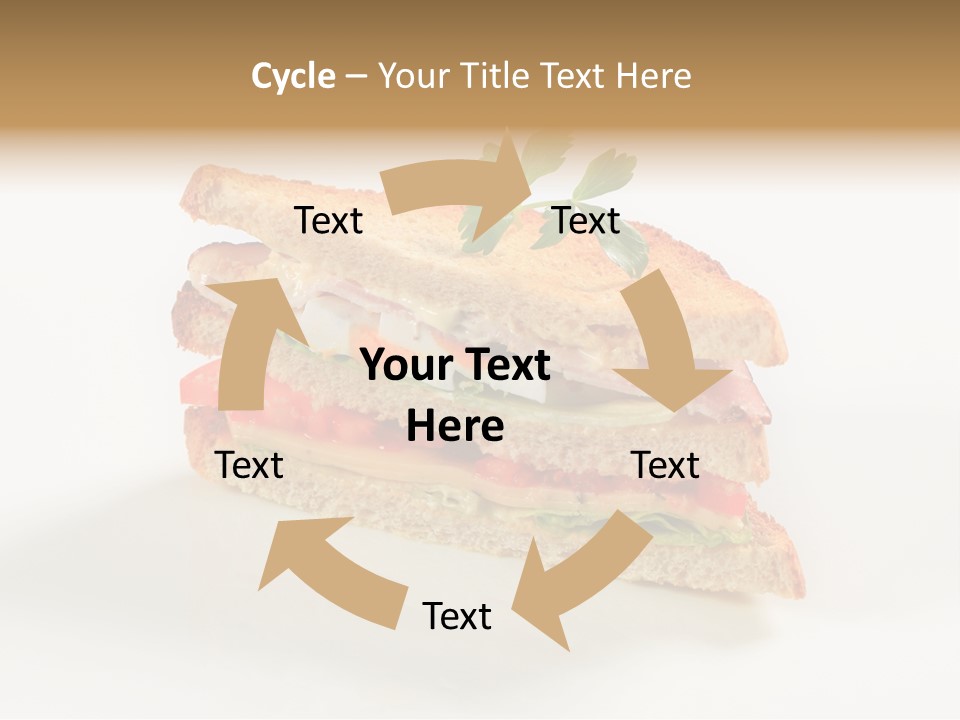 Egg Slices Ham PowerPoint Template