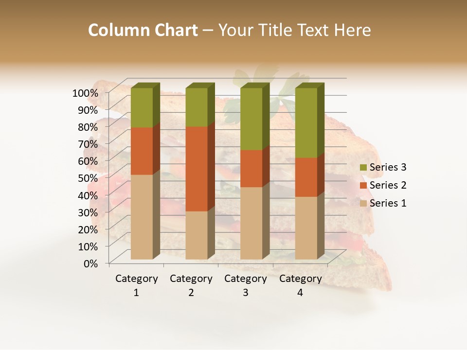 Egg Slices Ham PowerPoint Template