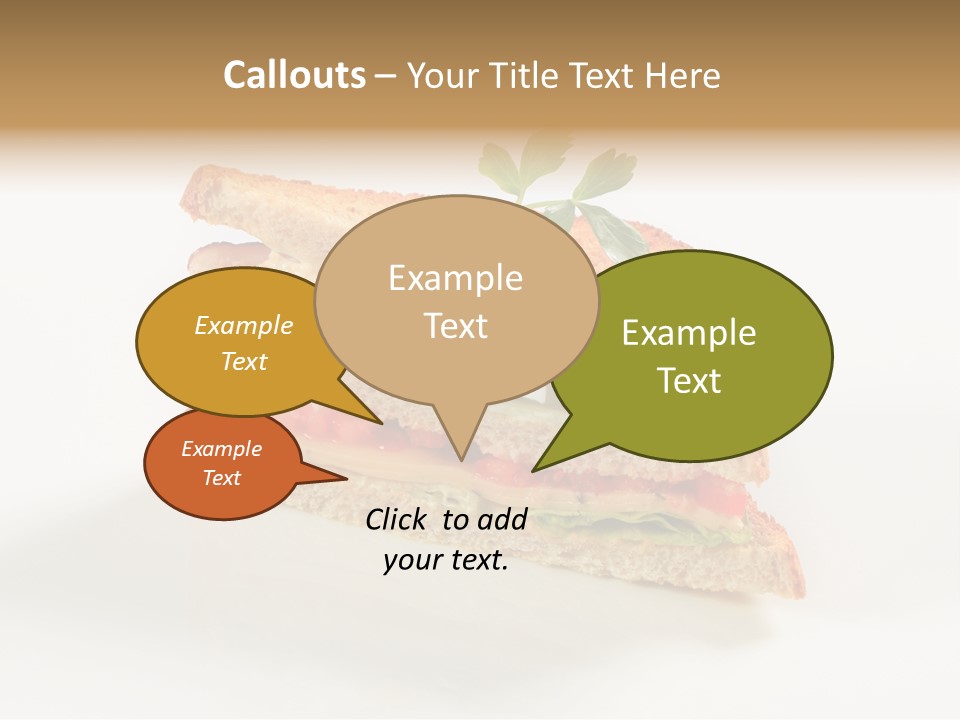 Egg Slices Ham PowerPoint Template