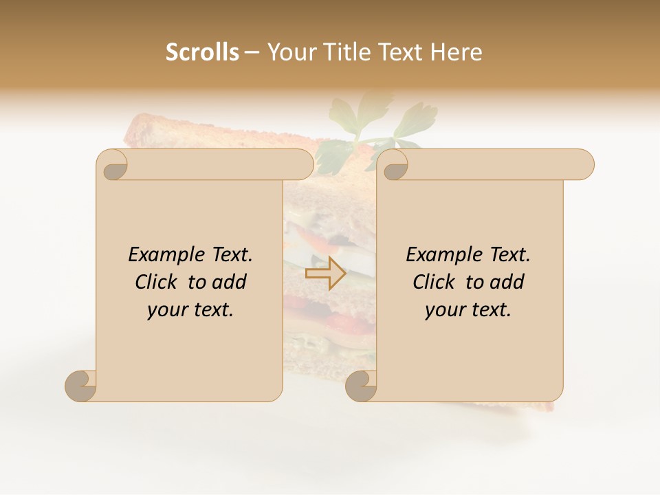 Egg Slices Ham PowerPoint Template