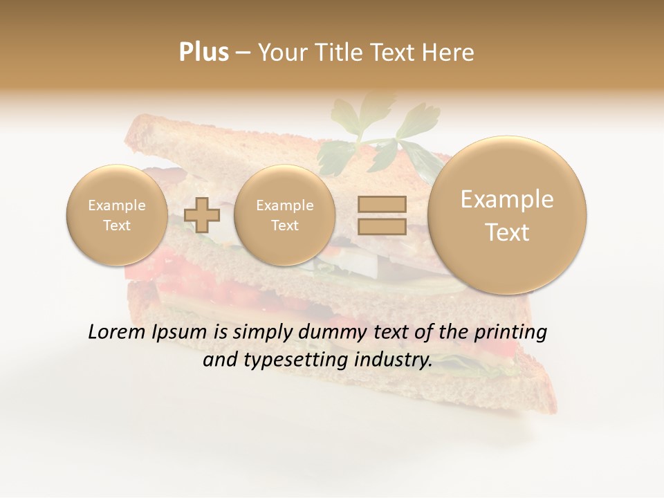 Egg Slices Ham PowerPoint Template