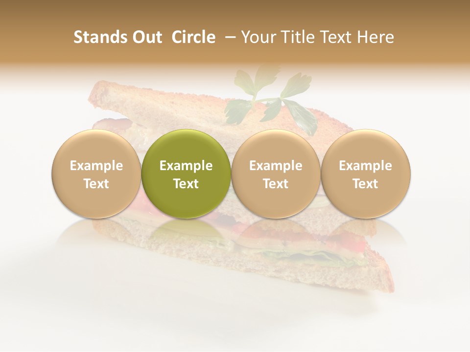 Egg Slices Ham PowerPoint Template