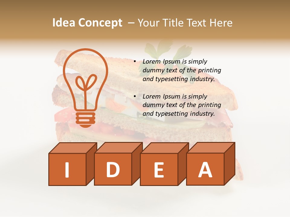 Egg Slices Ham PowerPoint Template