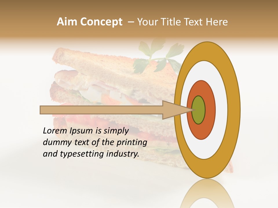 Egg Slices Ham PowerPoint Template