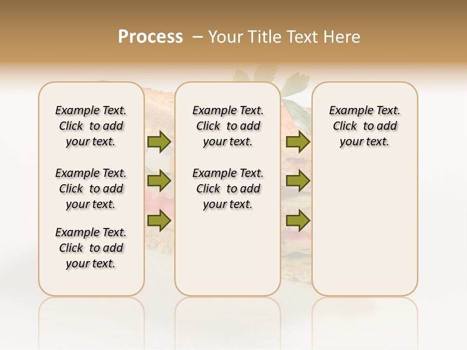 Egg Slices Ham PowerPoint Template