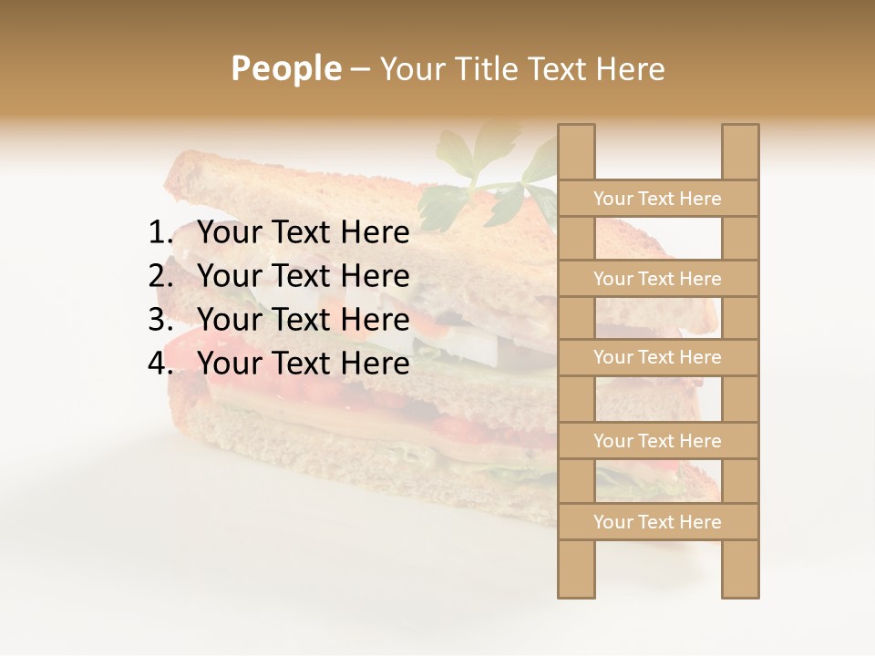 Egg Slices Ham PowerPoint Template