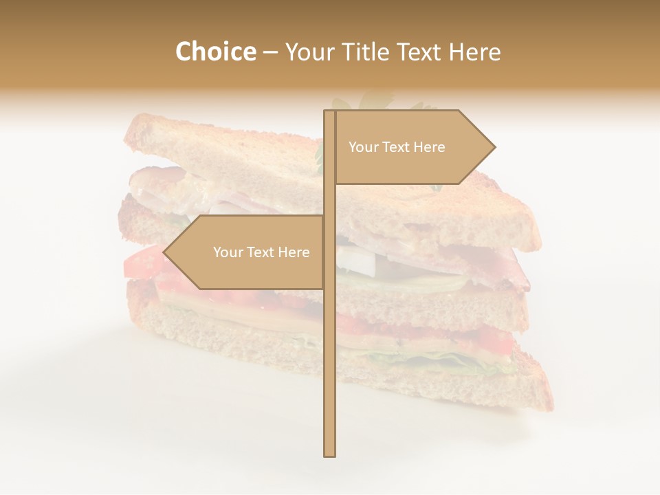 Egg Slices Ham PowerPoint Template