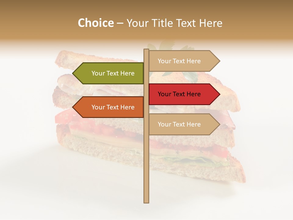 Egg Slices Ham PowerPoint Template