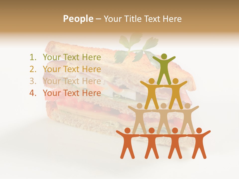 Egg Slices Ham PowerPoint Template