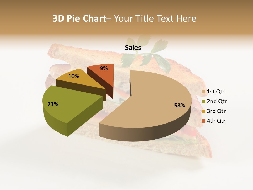 Egg Slices Ham PowerPoint Template