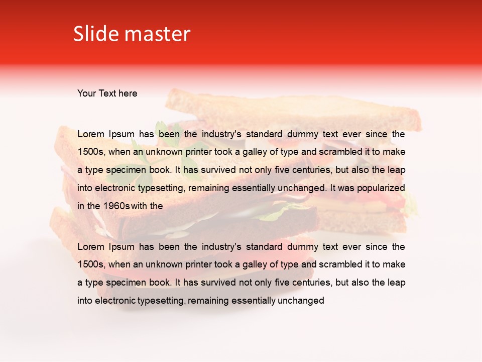 White Bread Sandwiches Crisps PowerPoint Template