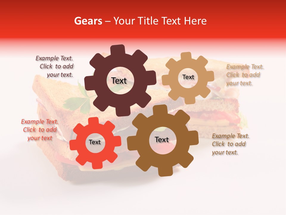 White Bread Sandwiches Crisps PowerPoint Template