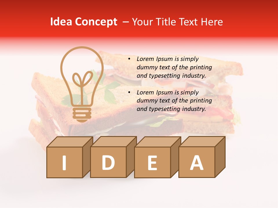 White Bread Sandwiches Crisps PowerPoint Template