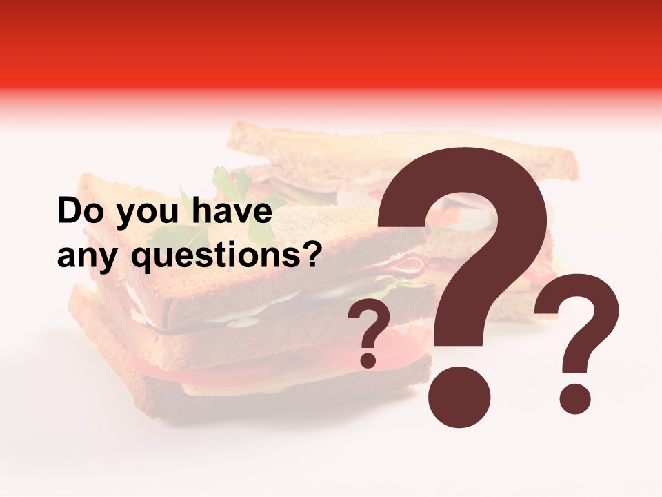 White Bread Sandwiches Crisps PowerPoint Template