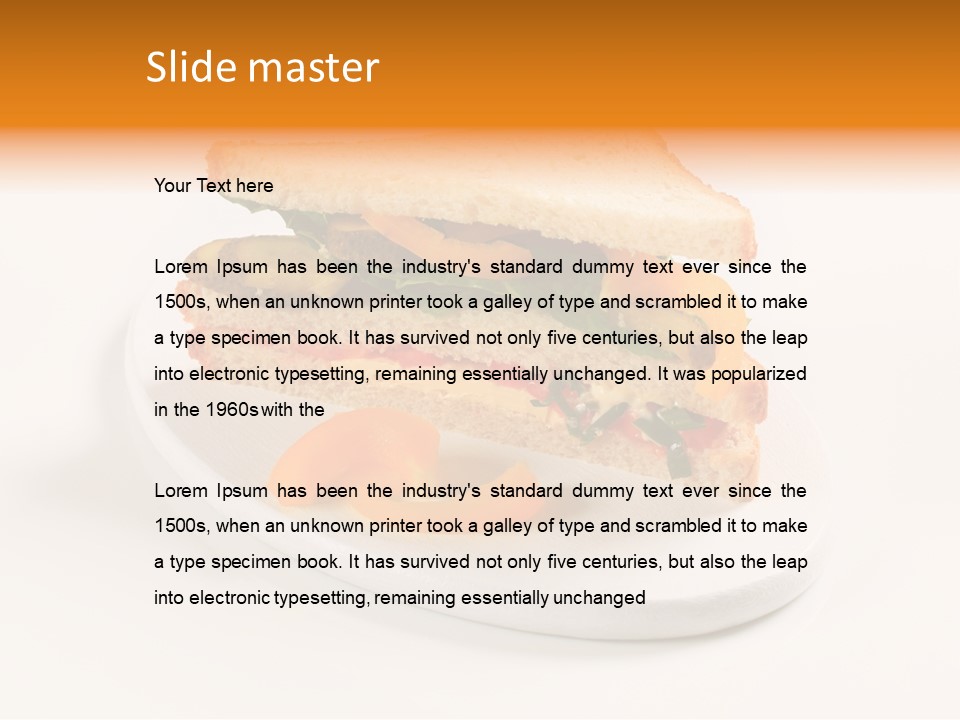 Yellow Sandwich Pepper PowerPoint Template