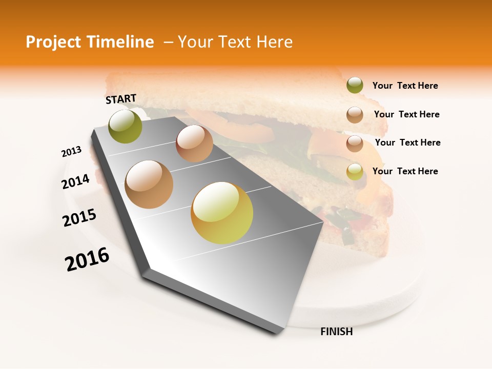 Yellow Sandwich Pepper PowerPoint Template