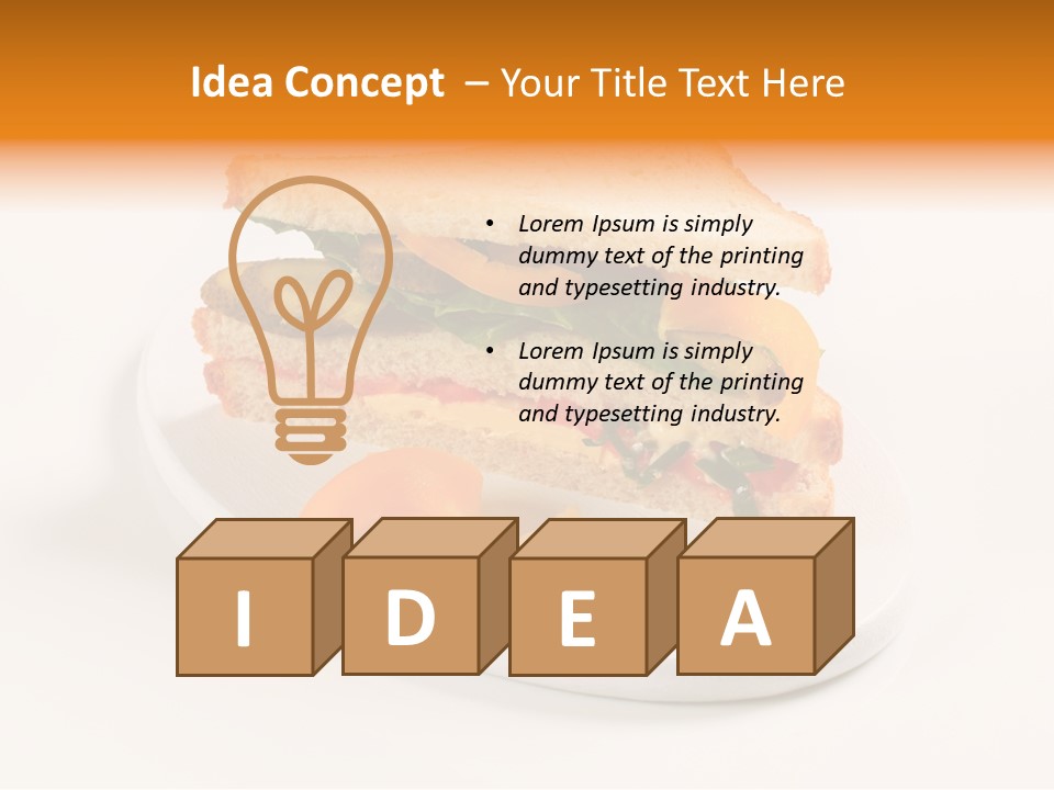 Yellow Sandwich Pepper PowerPoint Template