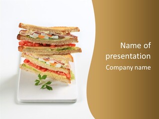 Brunch Slices Vegetable PowerPoint Template