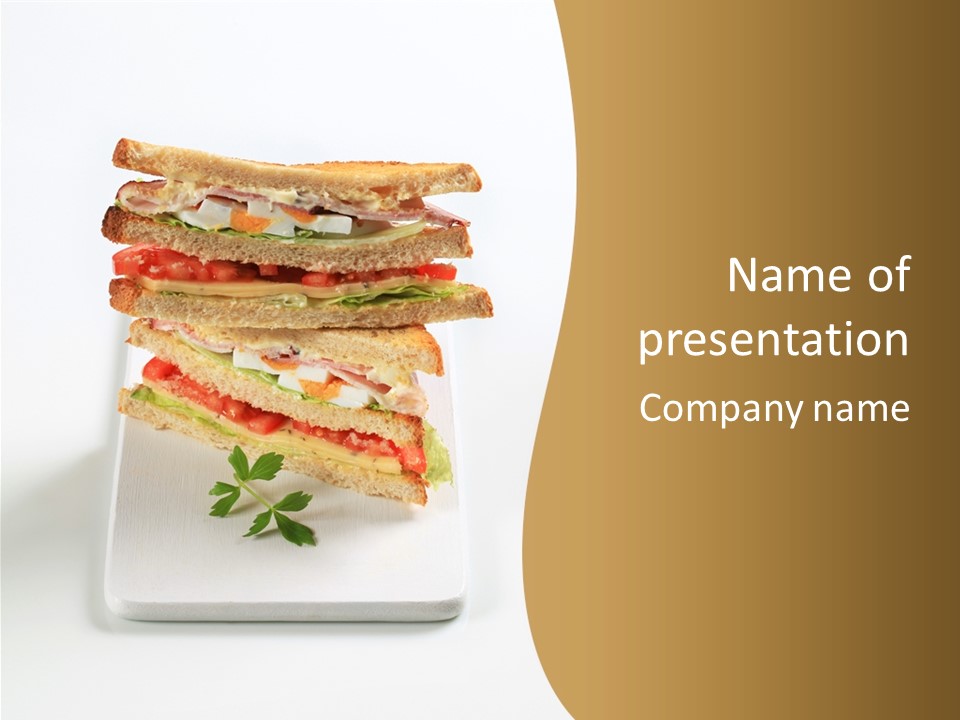 Brunch Slices Vegetable PowerPoint Template