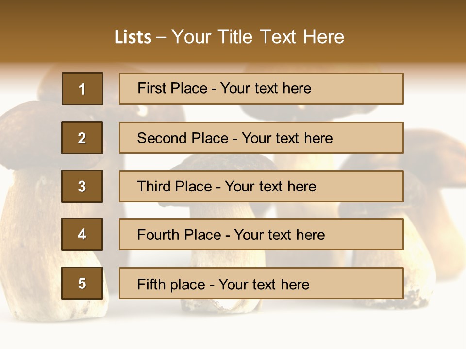 Truffles Grower King Bolete PowerPoint Template