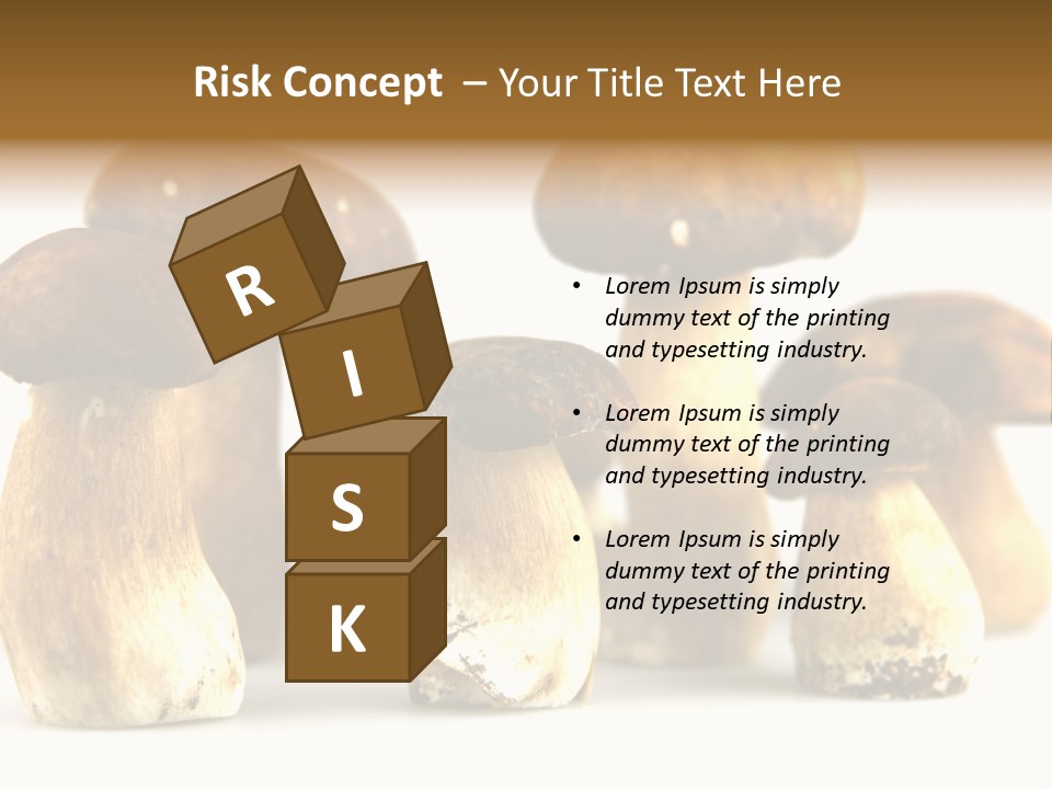 Truffles Grower King Bolete PowerPoint Template