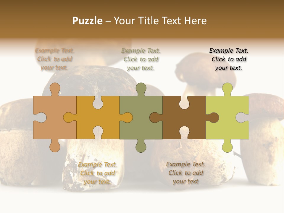 Mushrooms Steak Grow PowerPoint Template