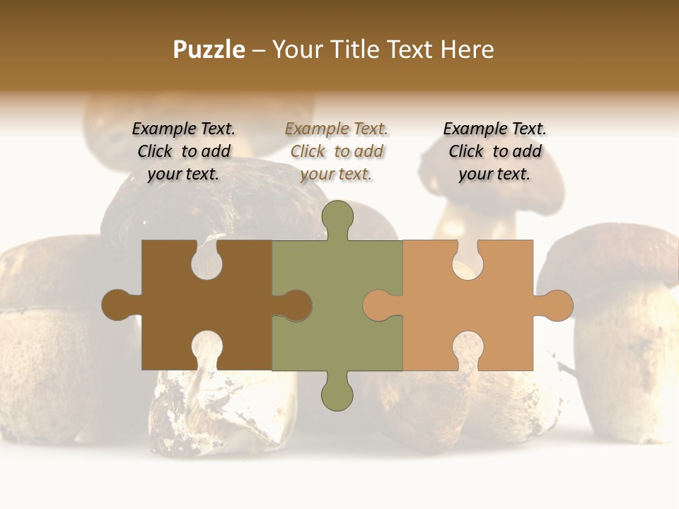 Mushrooms Steak Grow PowerPoint Template