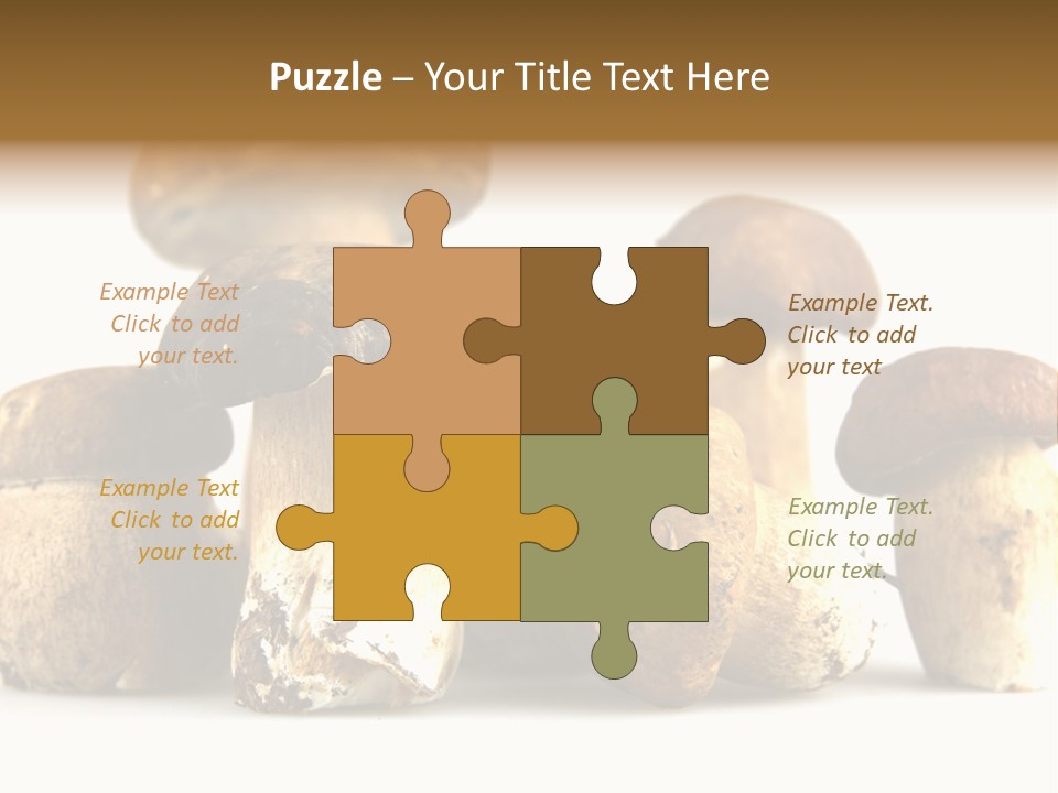 Mushrooms Steak Grow PowerPoint Template