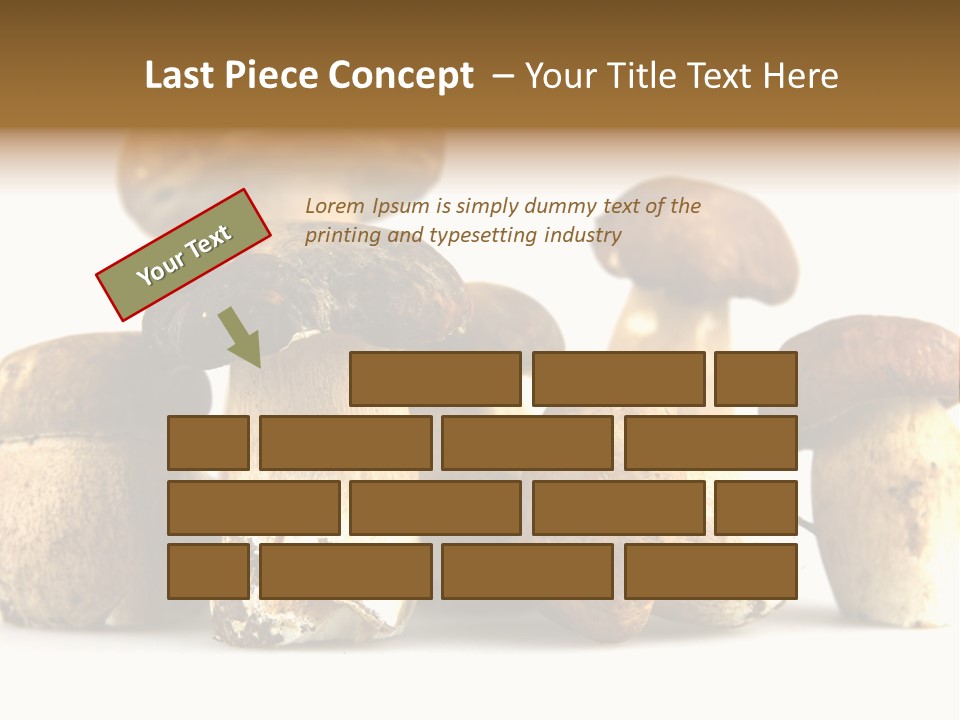 Mushrooms Steak Grow PowerPoint Template