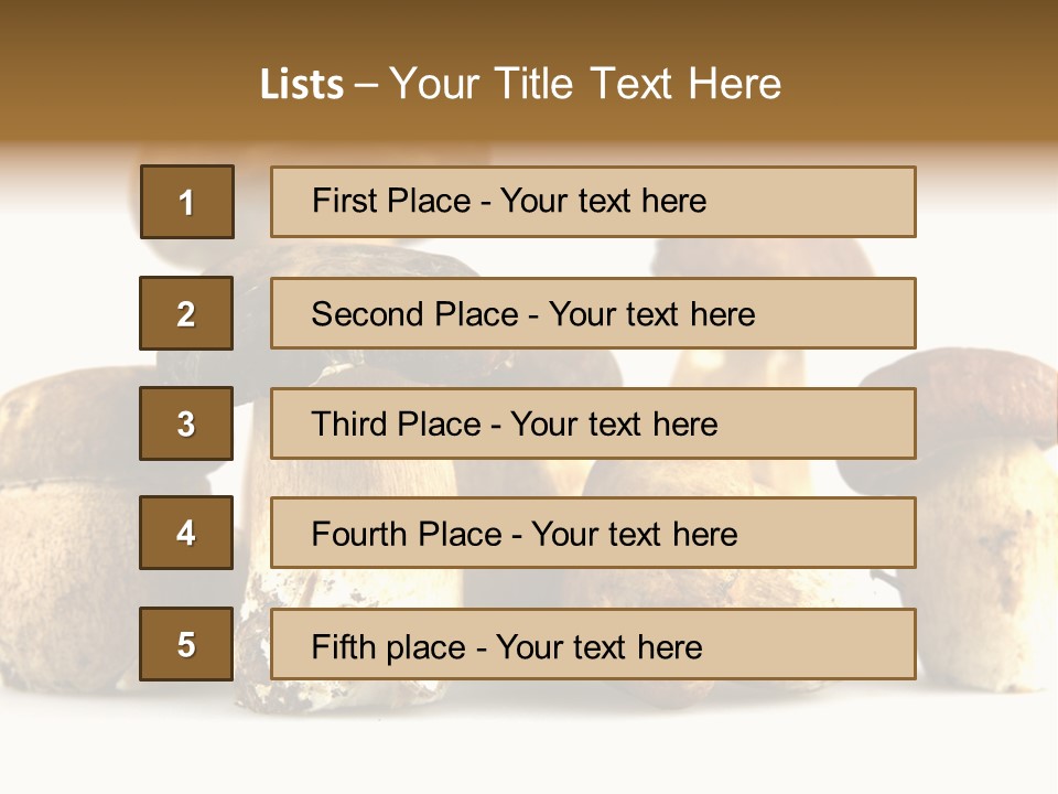 Mushrooms Steak Grow PowerPoint Template