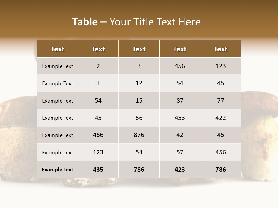 Mushrooms Steak Grow PowerPoint Template