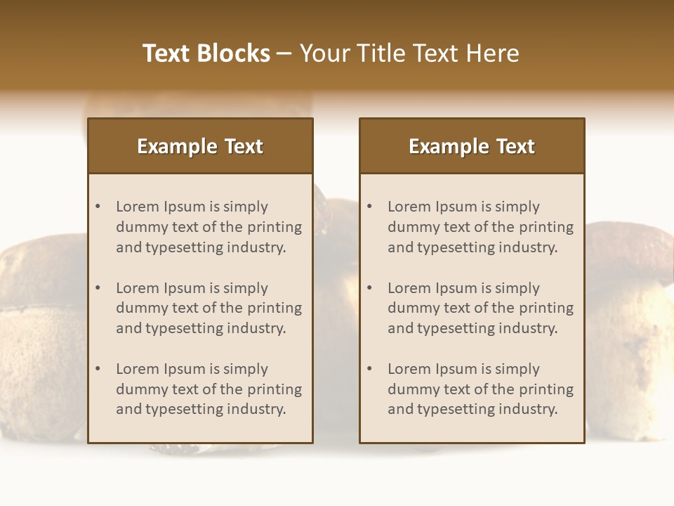 Mushrooms Steak Grow PowerPoint Template
