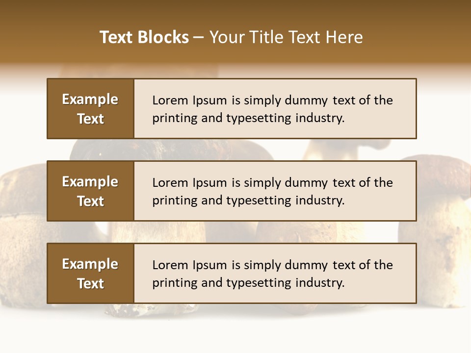 Mushrooms Steak Grow PowerPoint Template