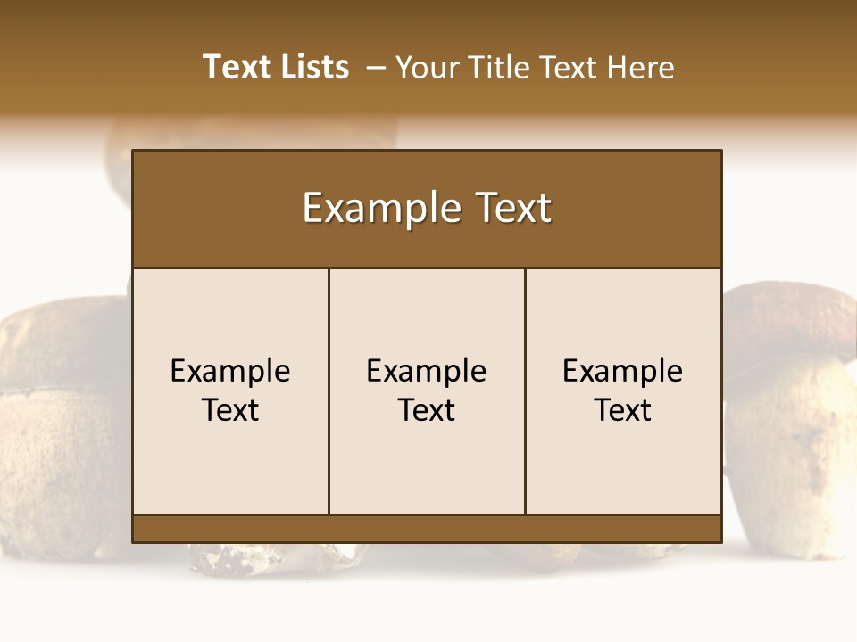 Mushrooms Steak Grow PowerPoint Template