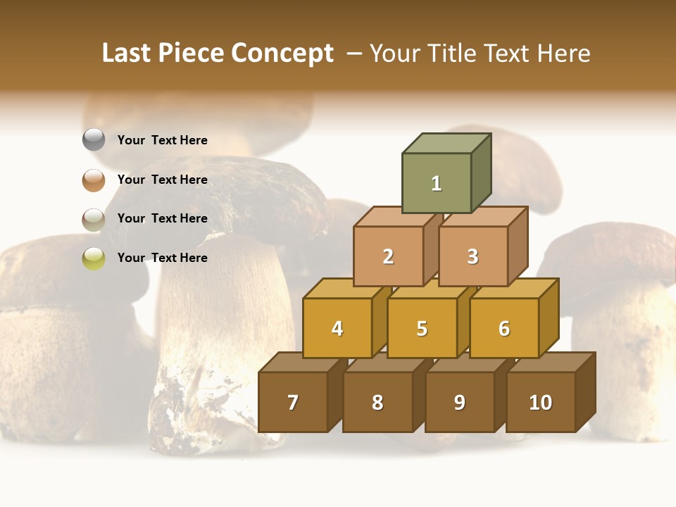 Mushrooms Steak Grow PowerPoint Template