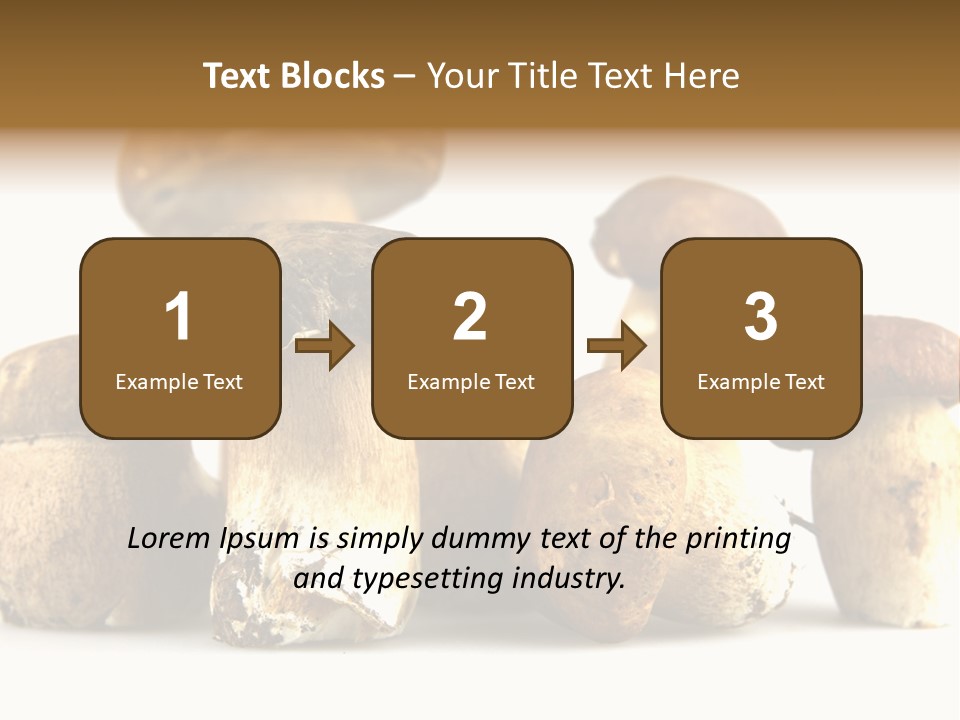 Mushrooms Steak Grow PowerPoint Template