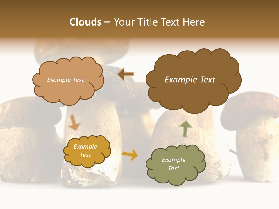 Mushrooms Steak Grow PowerPoint Template