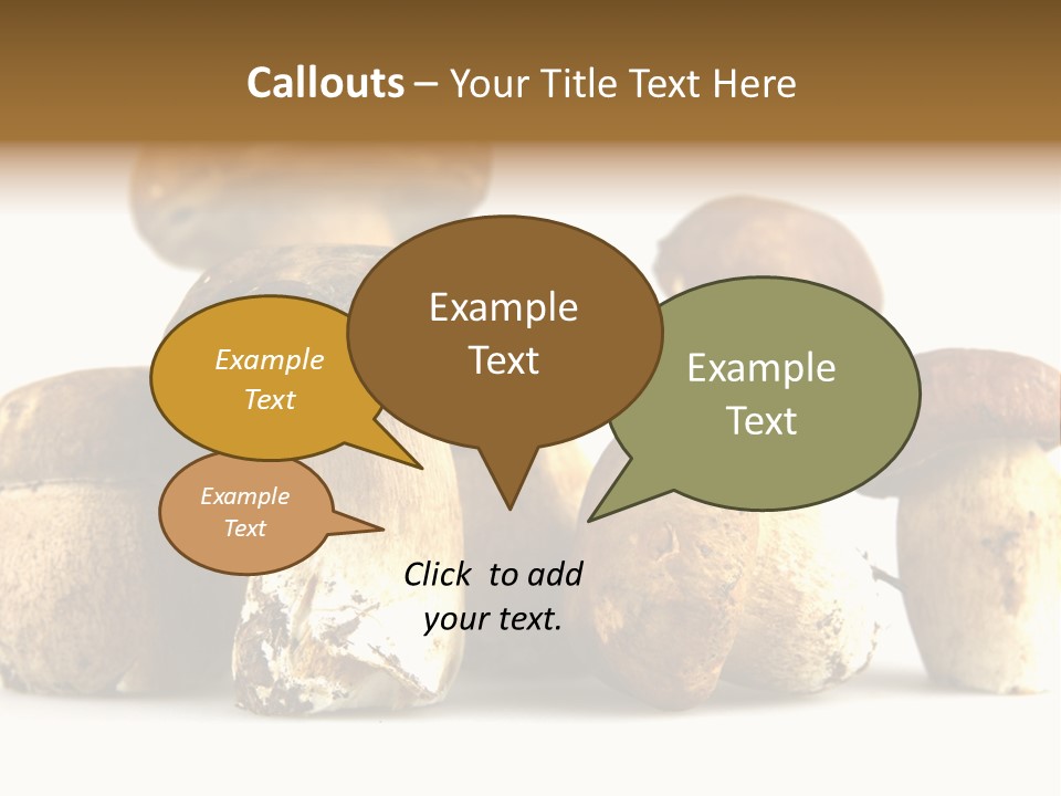 Mushrooms Steak Grow PowerPoint Template