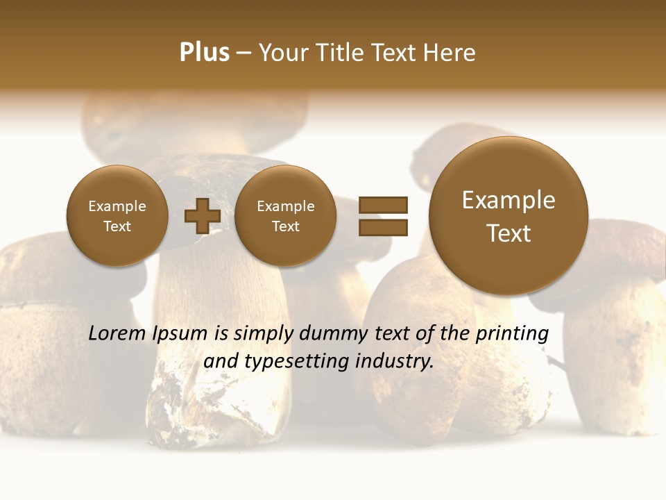 Mushrooms Steak Grow PowerPoint Template