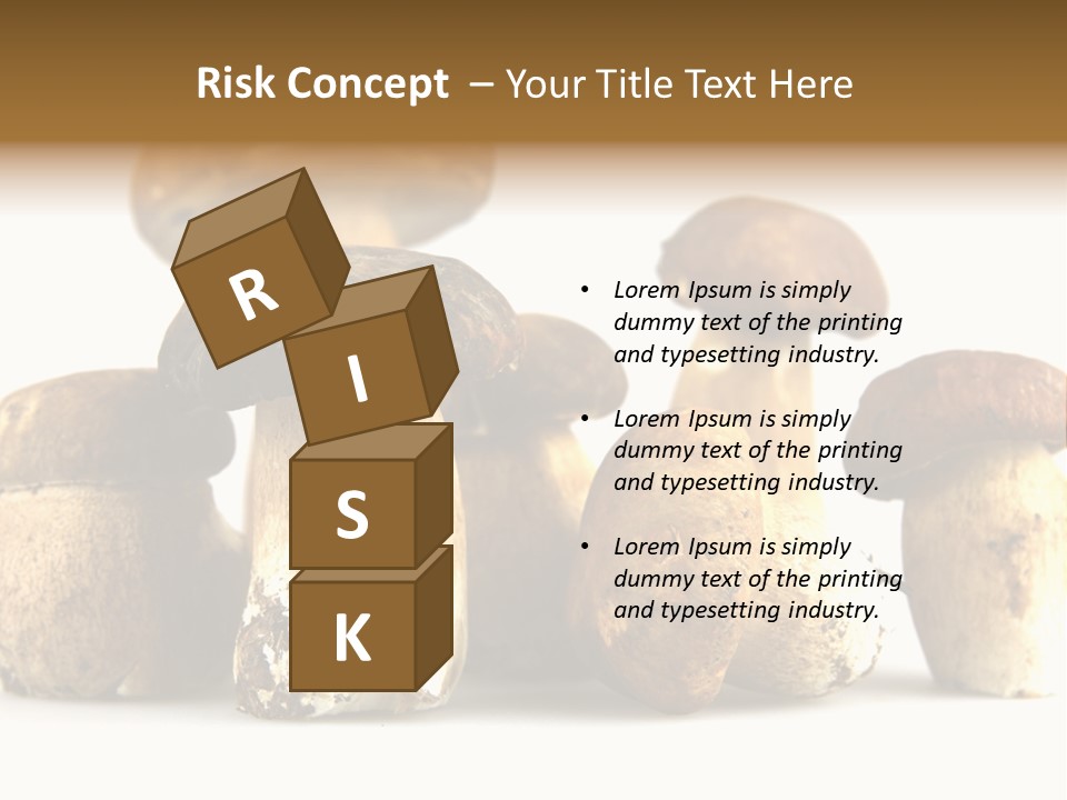 Mushrooms Steak Grow PowerPoint Template