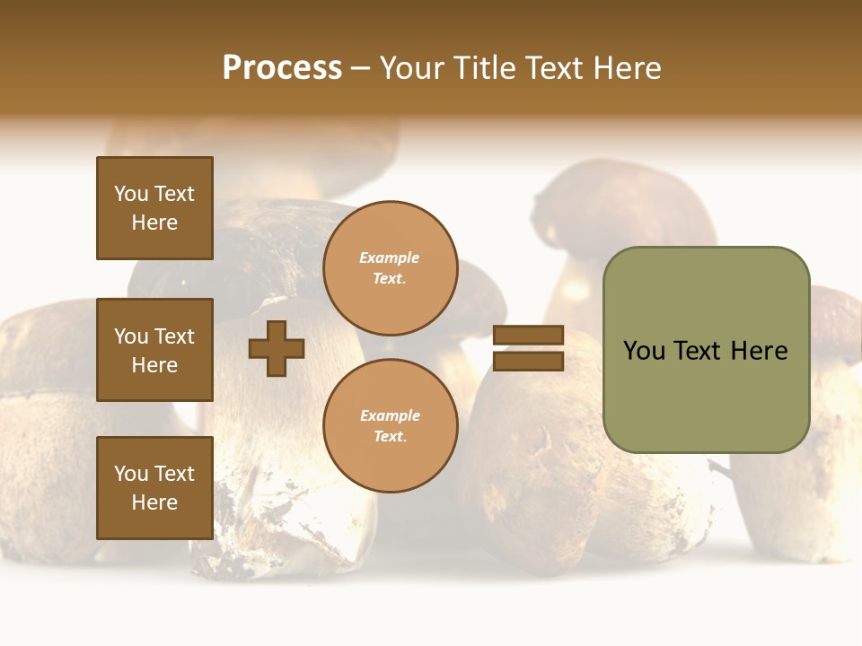 Mushrooms Steak Grow PowerPoint Template