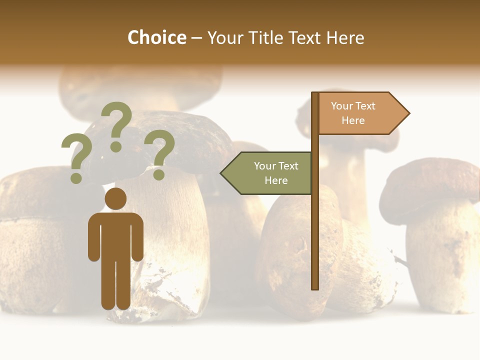 Mushrooms Steak Grow PowerPoint Template