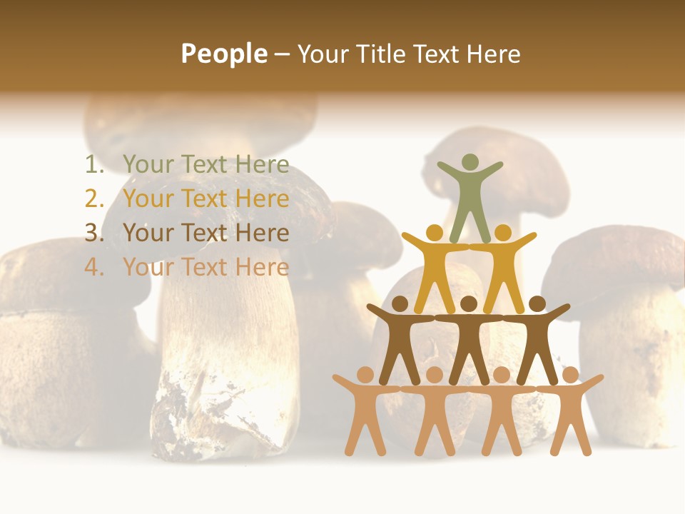 Mushrooms Steak Grow PowerPoint Template