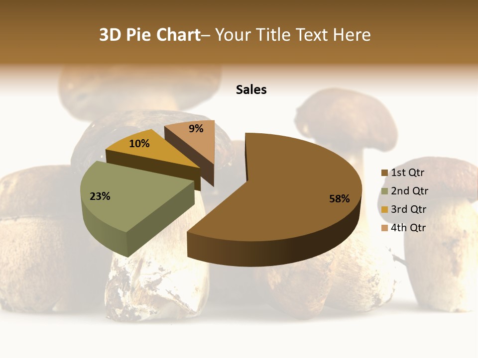 Mushrooms Steak Grow PowerPoint Template