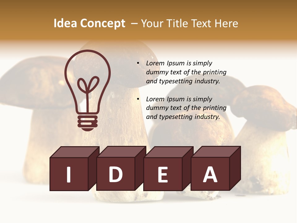 Fungus Porcino Cultivation PowerPoint Template