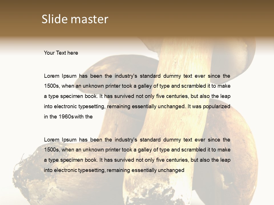 Food Mushroom Sauce PowerPoint Template