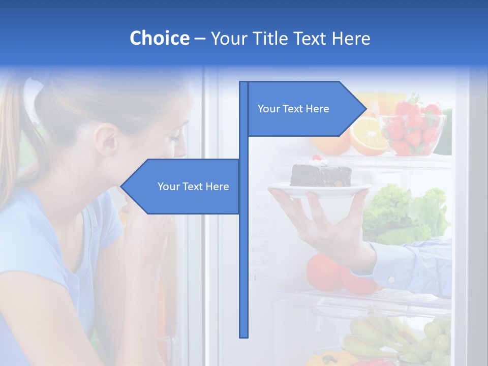Choice Doubt Vegetarian Diet PowerPoint Template