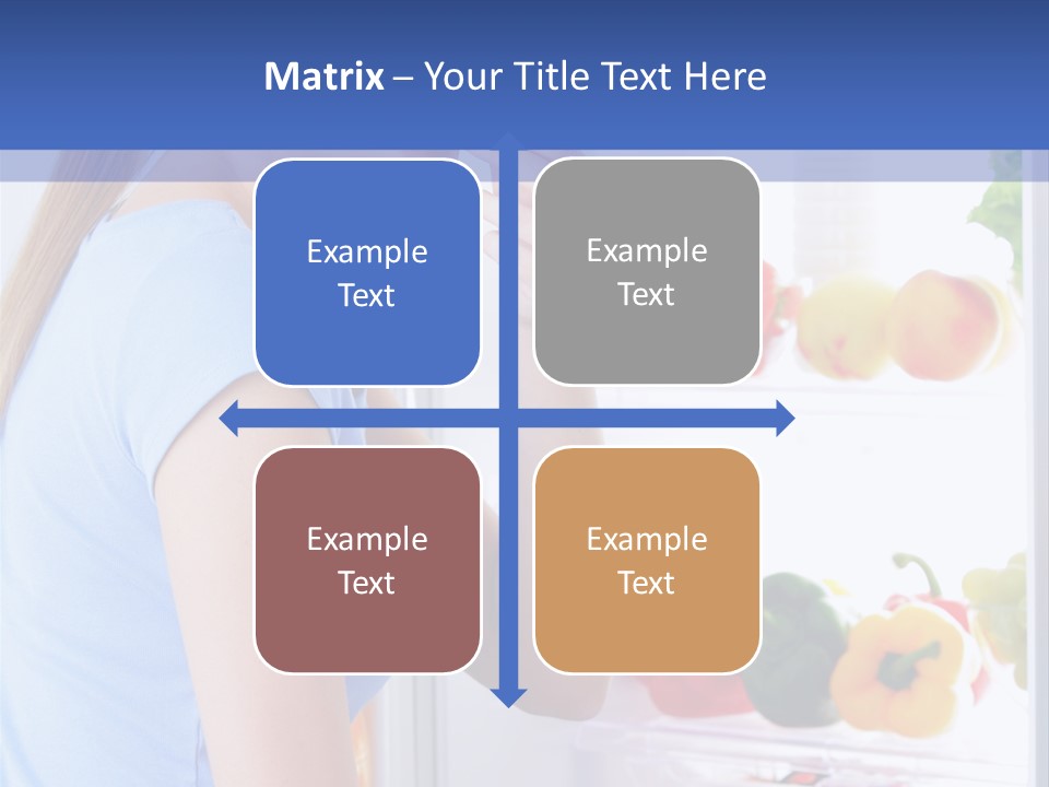 Colorful Smiling Young Woman PowerPoint Template