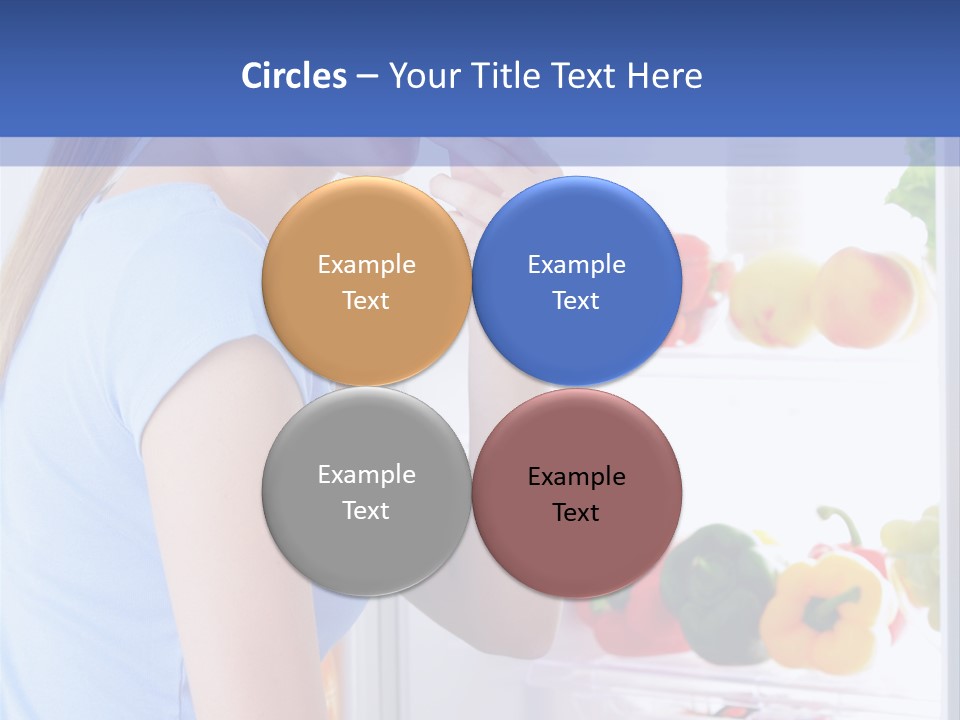 Colorful Smiling Young Woman PowerPoint Template